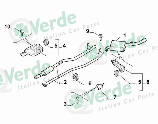 Qverde Alfa Giulietta Jtdm Vanaf Uitlaat Einddemper Met Eindstuk Origineel